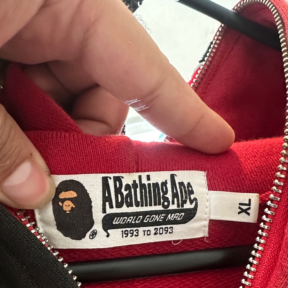 Red/Green Bape Zip-Up 100% Authentic